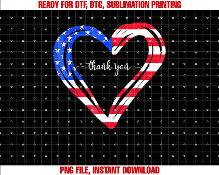 Thank You for Your Services Patriotic Heart Veterans Day T-shirt