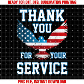 Thank You for Your Service Patriotic Eagle Veterans Day T-shirt