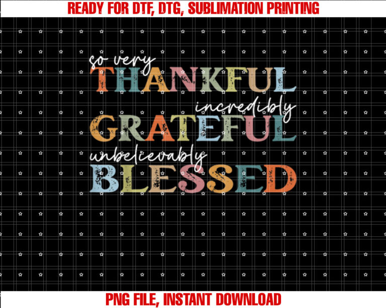 Thankful Grateful Blessed Thanksgiving Day T-shirt