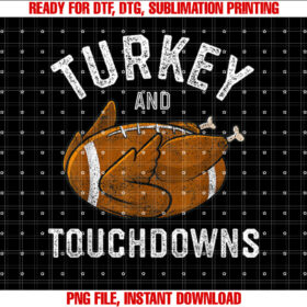Thanksgiving Turkey and Touchdowns Football Men Boys T-shirt