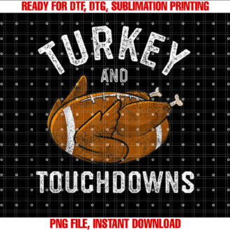 Thanksgiving Turkey and Touchdowns Football Men Boys T-shirt