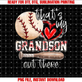 Thats My Grandson Out There Baseball Grandma Mothers Day T-shirt