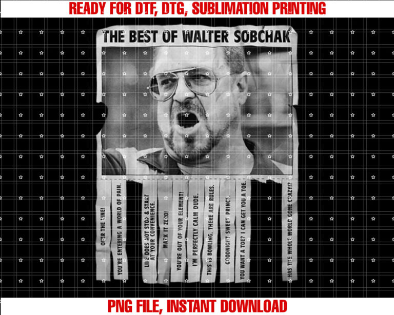 The Big Lebowski Walter Best Of Quotes Flyer T-shirt