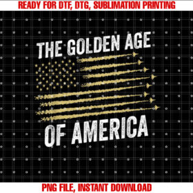 The Golden Age of America Us Flag T-shirt