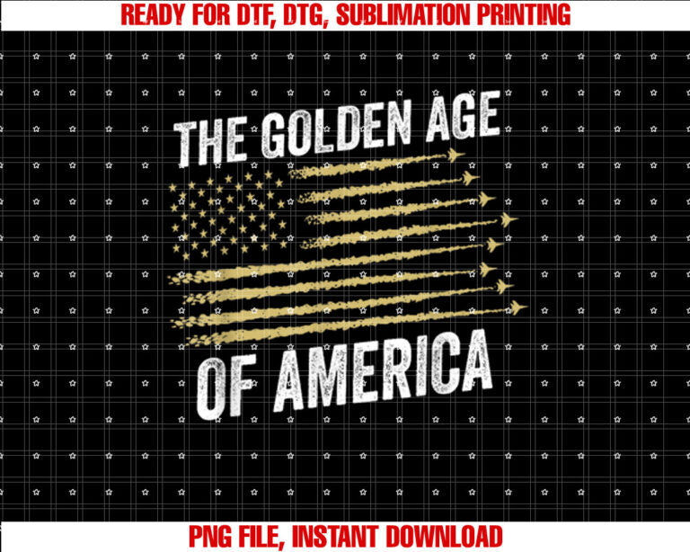 The Golden Age of America US Flag T-shirt