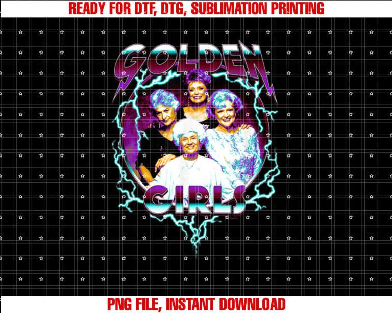 The Golden Girls ic 80s Metal Vibes Group Shot Portrait T-shirt