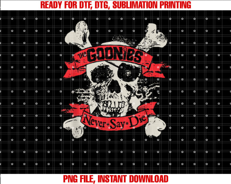 The Goonies Never Say Die Skull and Crossbones T-shirt