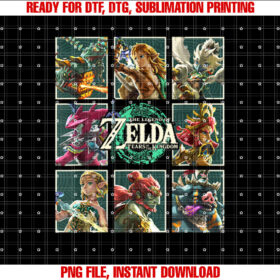 The Legend of Zelda Tears of the Kingdom Character Box Up T-shirt