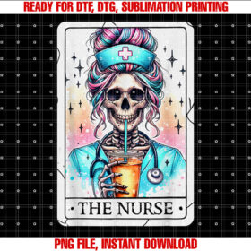 The Nurse Skeleton Tarot Card Nursing Halloween T-shirt