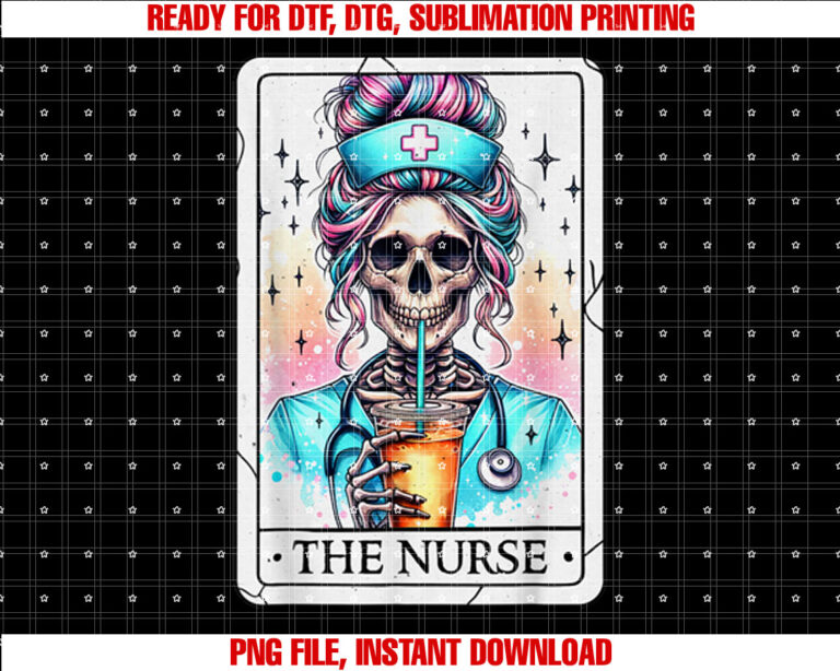 The Nurse Skeleton Tarot Card Nursing Halloween T-shirt