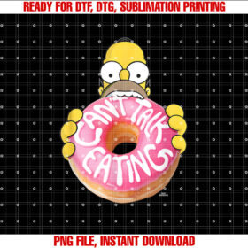 The Simpsons Homer Cant Talk Eating Donut T-shirt