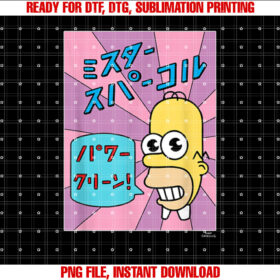 The Simpsons Homer Mr Sparkle Kanji Box V2 T-shirt