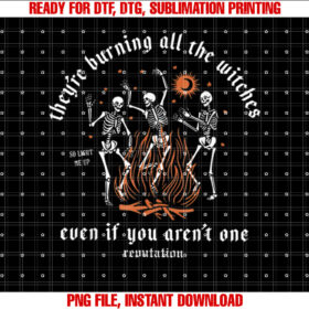 Theyre Burning All the Witches Halloween Skeleton Dancing T-shirt