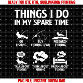 Things I Do in My Spare Time Fishing Boys Men Bass Fishing T-shirt