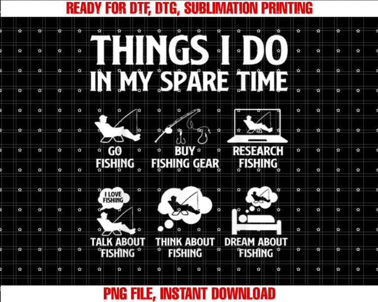 Things I Do In My Spare Time Fishing Boys Men Bass Fishing T-shirt