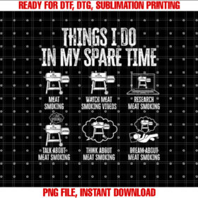Things I Do in My Spare Time Meat Smoker Smoking T-shirt
