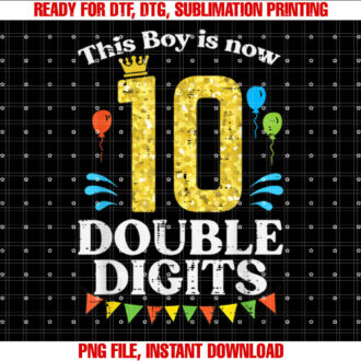 This Boy Is Now 10 Double Digits Crown 10th Birthday Fiesta T-shirt
