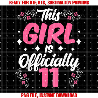 This Girl Is Officially 11 Cute Celebrate Party Birthday T-shirt