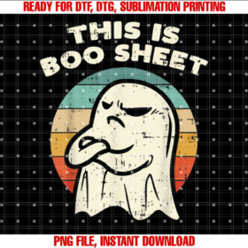 This is Boo Sheet Ghost Retro Halloween Costume Men Women T-shirt