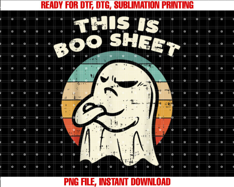 This Is Boo Sheet Ghost Retro Halloween Costume Men Women T-shirt