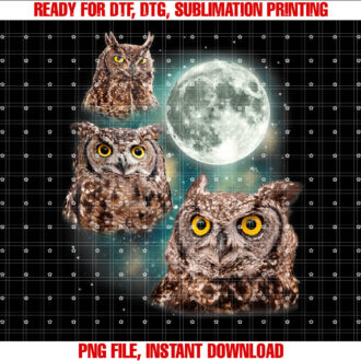 Three Owls Hoot At The Moon Owl Lovers Night Bird Parody T-shirt