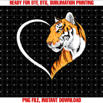 Tiger s For Women Girls Kids Heart Cute Tiger T-shirt