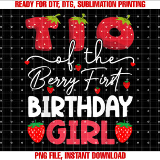 Tio Of The Berry First Birthday Girl Strawberry T-shirt