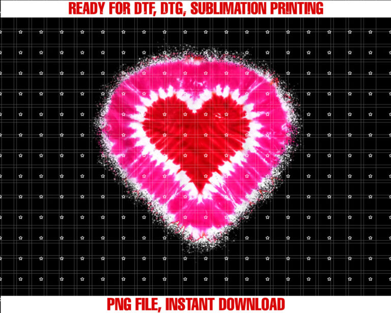 Toddler Kids Adults Red Pink Heart Tie Dye Valentines Day T-shirt