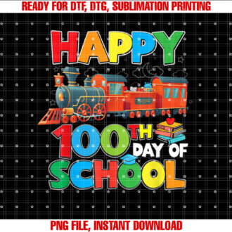 Train Railroad Happy 100th Day Of School Kids Boys Girls T-shirt