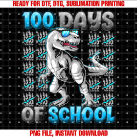 Trex 100 Days Smarter 100th Day School T-shirt