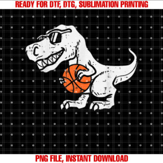 Trex Dinosaur Basketball Cute Sport Toddler Player Kids Boys T-shirt