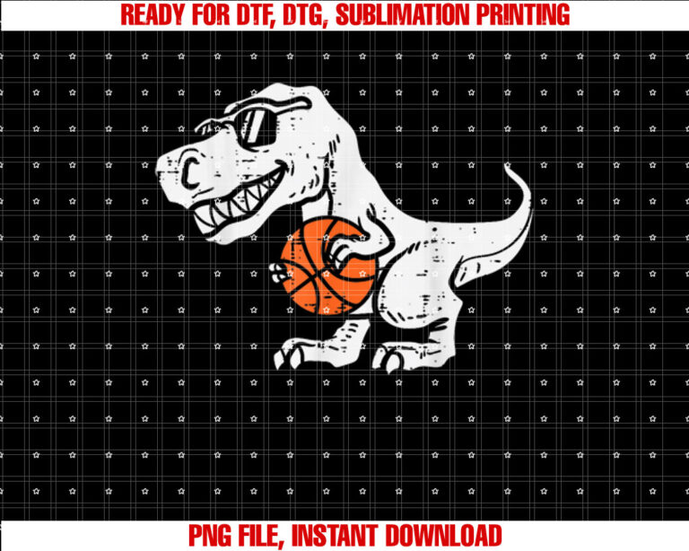 Trex Dinosaur Basketball Cute Sport Toddler Player Kids Boys T-shirt
