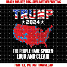 Trump 2025 the People Have Spoken Loud Clear Election Map T-shirt