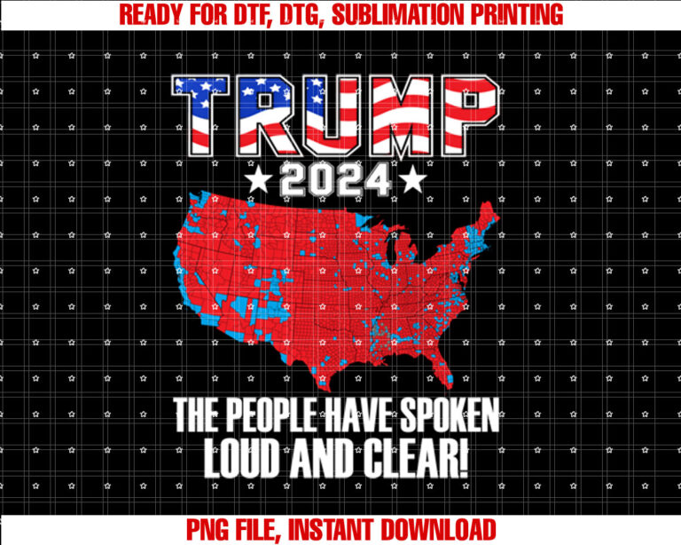 Trump 2025 the People Have Spoken Loud Clear Election Map T-shirt