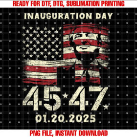 Trump 45th 47th Inauguration Day 2025 President Usa Flag T-shirt