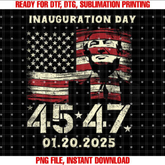 Trump 45th 47th Inauguration Day 2025 President USA Flag T-shirt