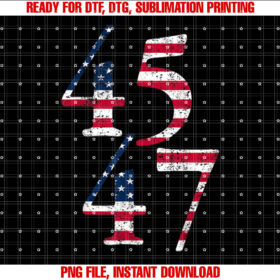 Trump 45th 47th President Inauguration Day Usa Flag Maga  T-shirt