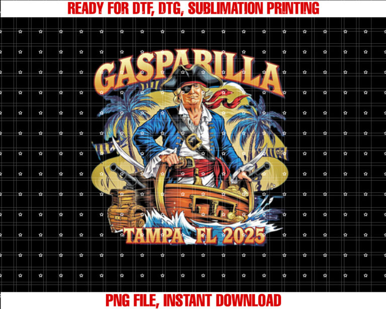 Trump Gasparilla Tampa FL 2025 Pirate Festival T-shirt