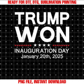 Trump Won President Inauguration Day January 20th 2025 Us T-shirt