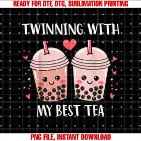 Twinning With My Bestie Spirit Week Girls Kids Day Best Tea T-shirt
