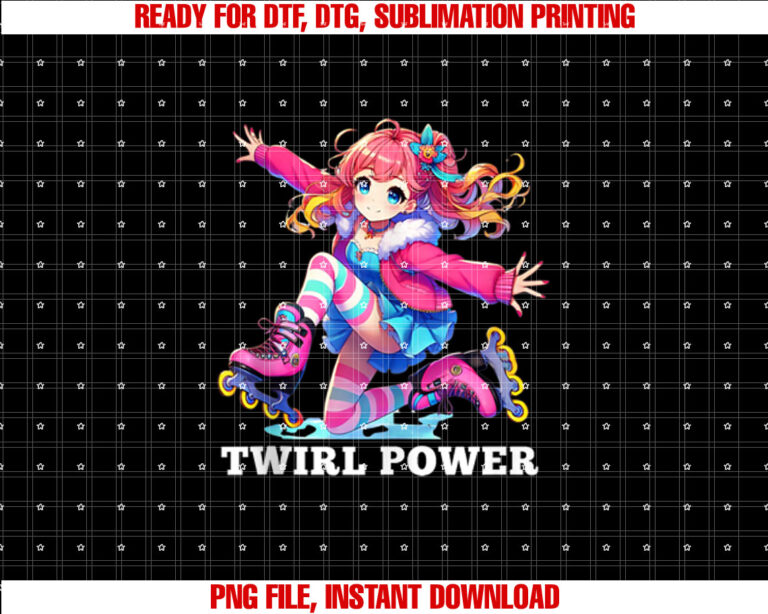 Twirl Power Winter Sports Skating Anime Girl Figure Skates T-shirt