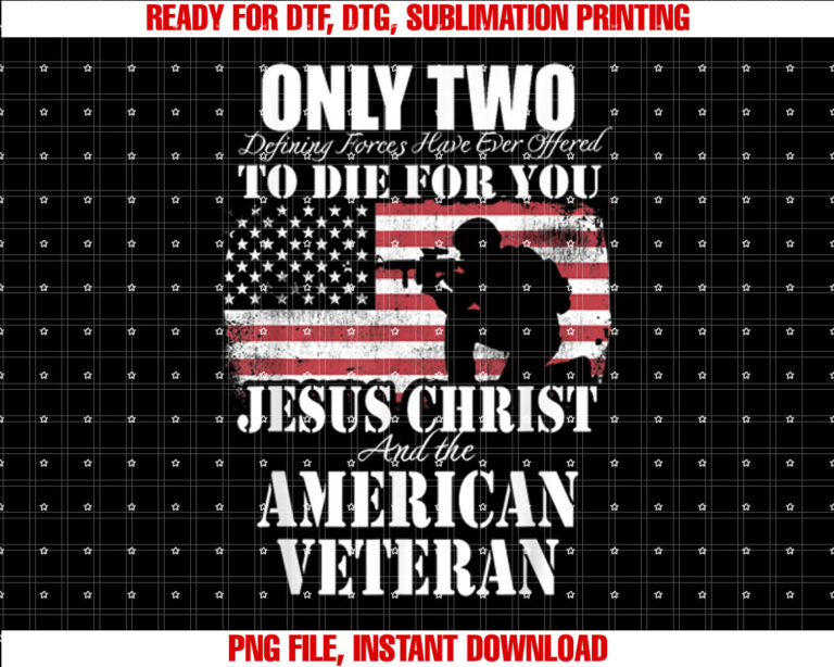 Two Died for You Jesus and American Veteran Memorial Gift T-shirt