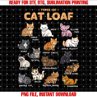 Types of Cat Loaf Cute Kitten Kawaii Cats Cat Lover T-shirt