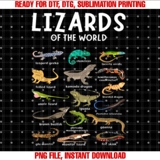 Types of Lizards of the World Reptile Herpetology Lizard T-shirt