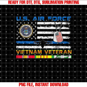 Us Air Force Vietnam Veteran Vintage Usa Flag Veterans Day T-shirt