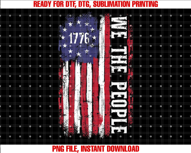 US American flag 1776 we the people for independence day T-shirt