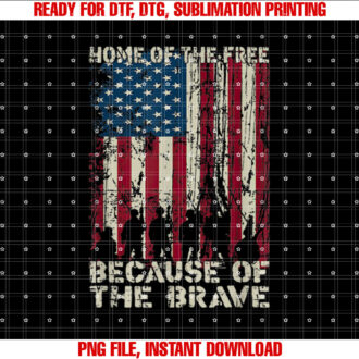 US Flag Home of The Free Because Of The Brave T-shirt