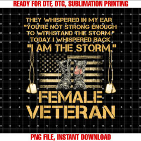 Us Veterans Day Gift Us Female Veteran I Am the Storm T-shirt
