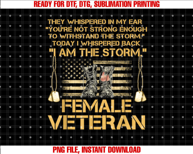 US Veterans Day Gift US Female Veteran I Am The Storm T-shirt