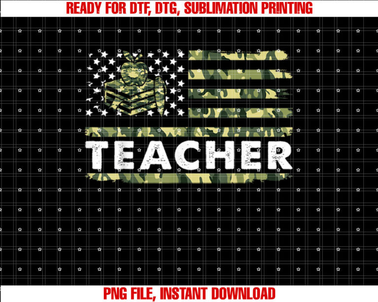 USA Camouflage American Flag Teacher Patriotic 4th Of July T-shirt